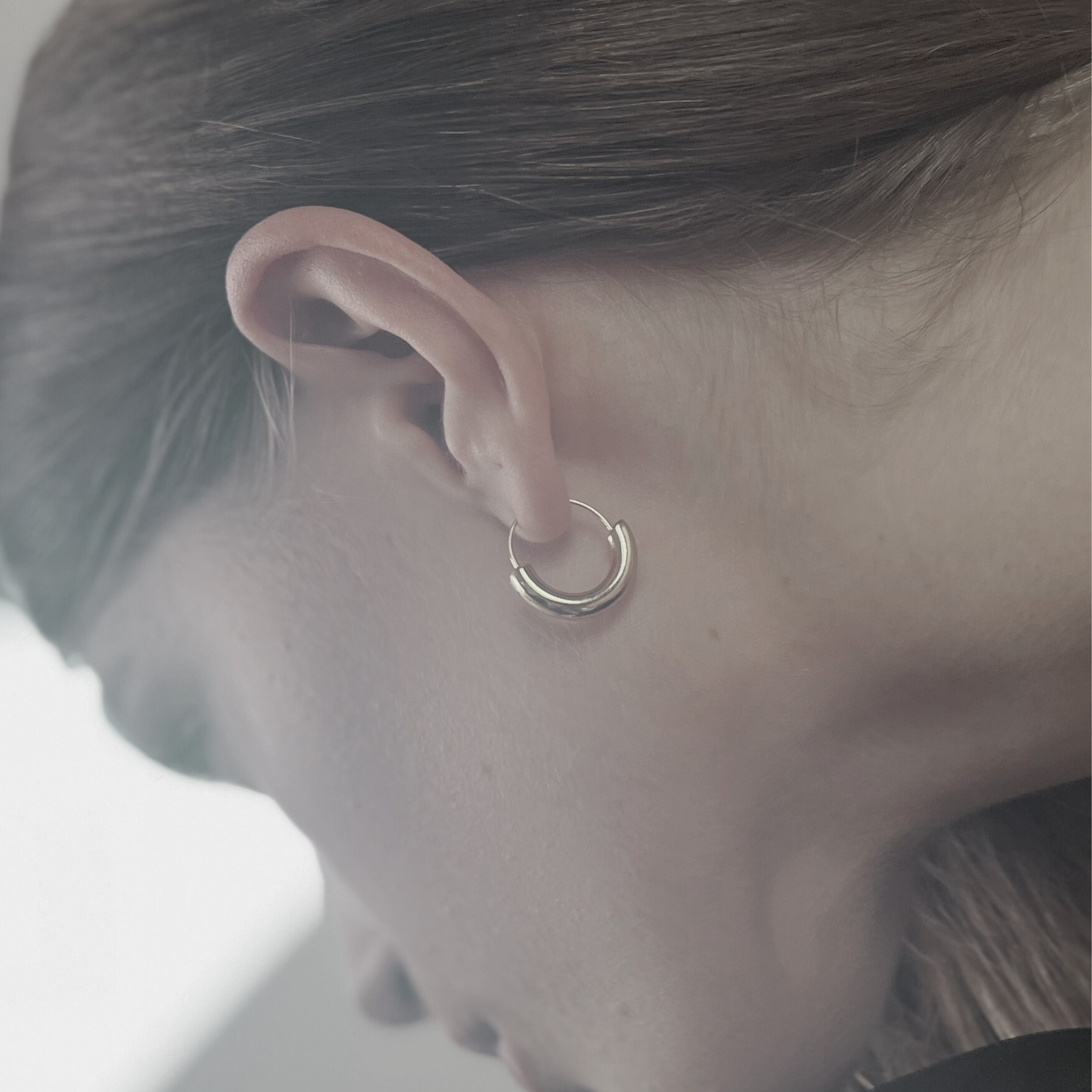 Passion Waterproof Simple Statement Huggie Silver Plating, DNSK Copenhagen