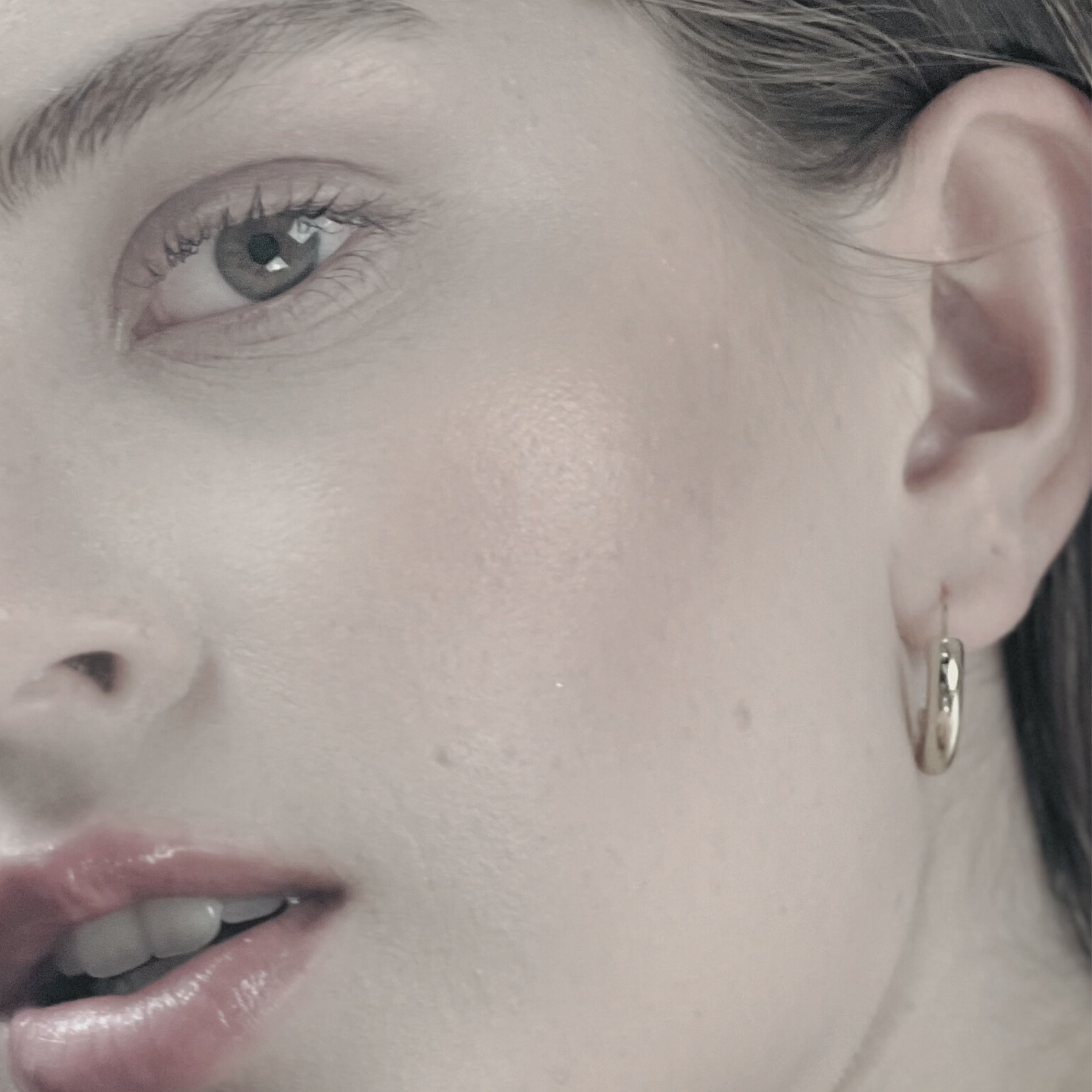 Passion Waterproof Simple Statement Huggie Silver Plating, DNSK Copenhagen