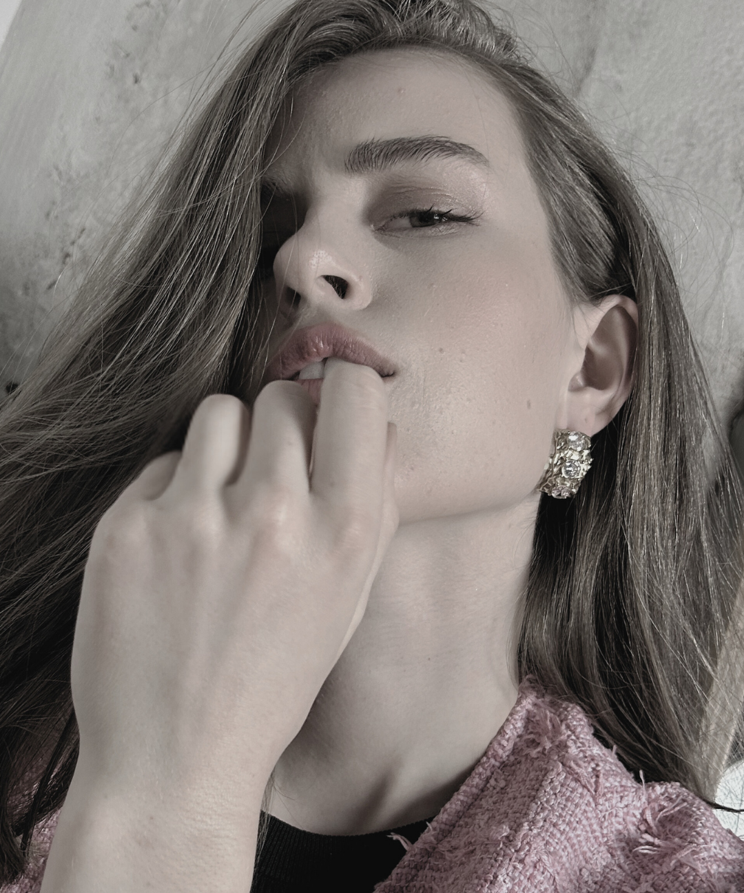 Joy Waterproof Chunky CZ Organic Hoop 18K Gold Plating, DNSK Copenhagen