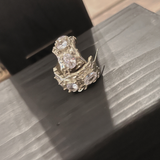 Joy Waterproof Chunky CZ Organic Hoop 18K Gold Plating