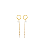 Joy Waterproof Catena CZ e abbraccio di perle Placcatura in oro 18 carati