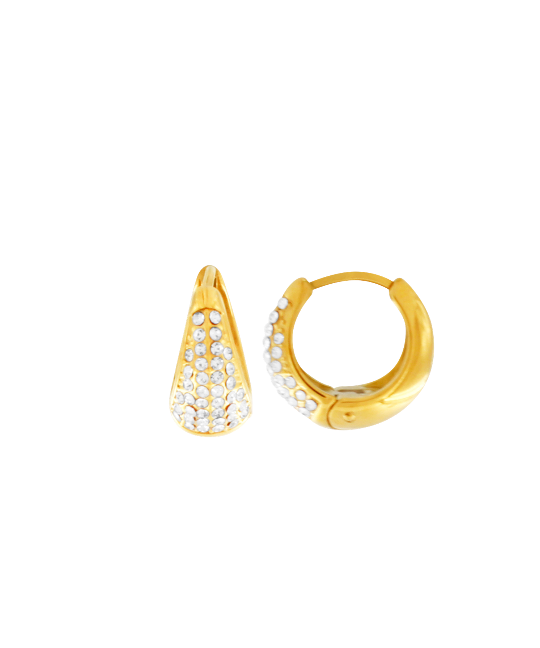 Joy Waterproof Multi CZ Huggie 18K Gold Plating, DNSK Copenhagen