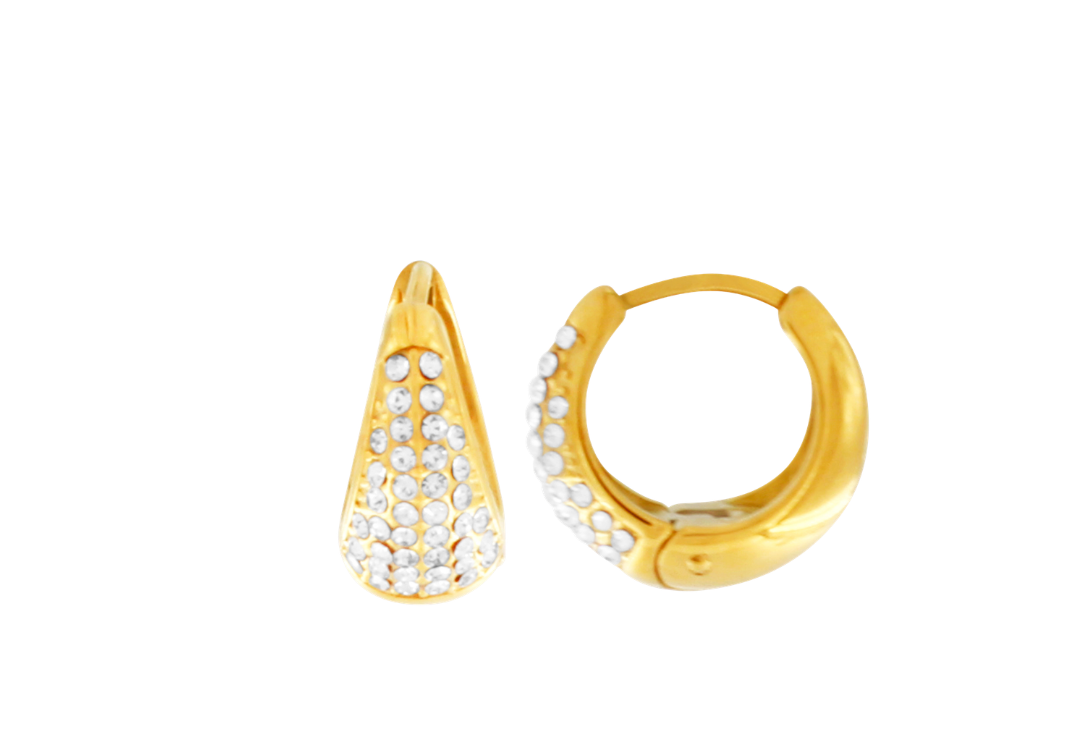 Joy Waterproof Multi CZ Huggie Plaqué Or 18K, DNSK Copenhagen