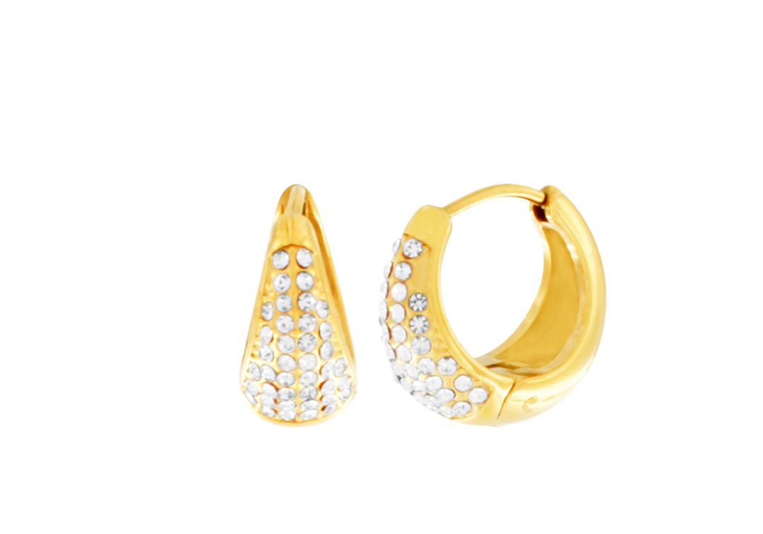 Joy Waterproof Multi CZ Huggie Plaqué Or 18K, DNSK Copenhagen