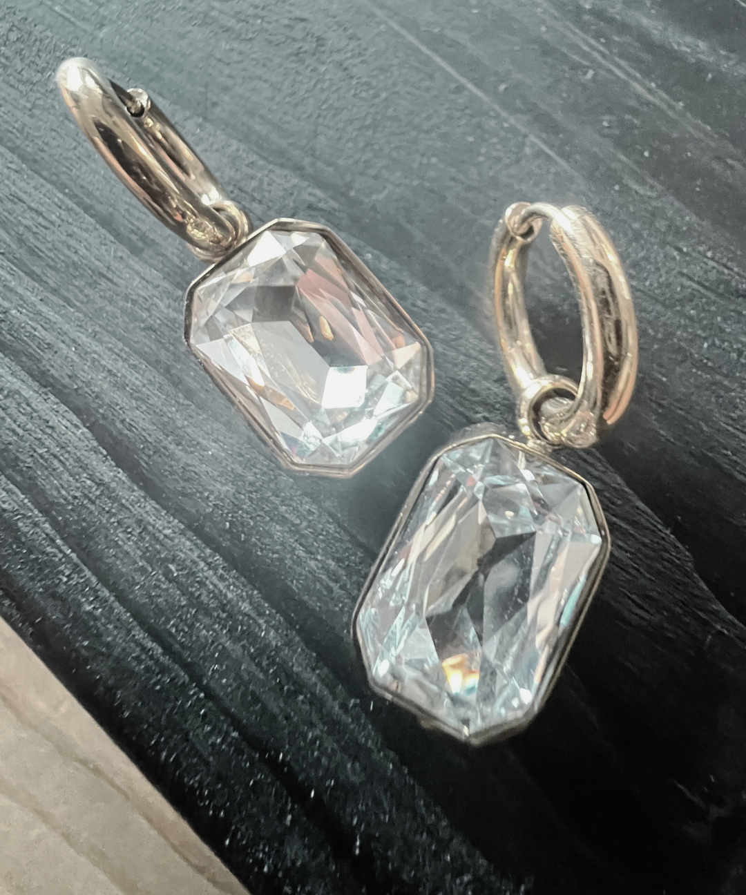 Joy Waterproof Statement Clear CZ Huggie 18K Gold Plating, DNSK Copenhagen
