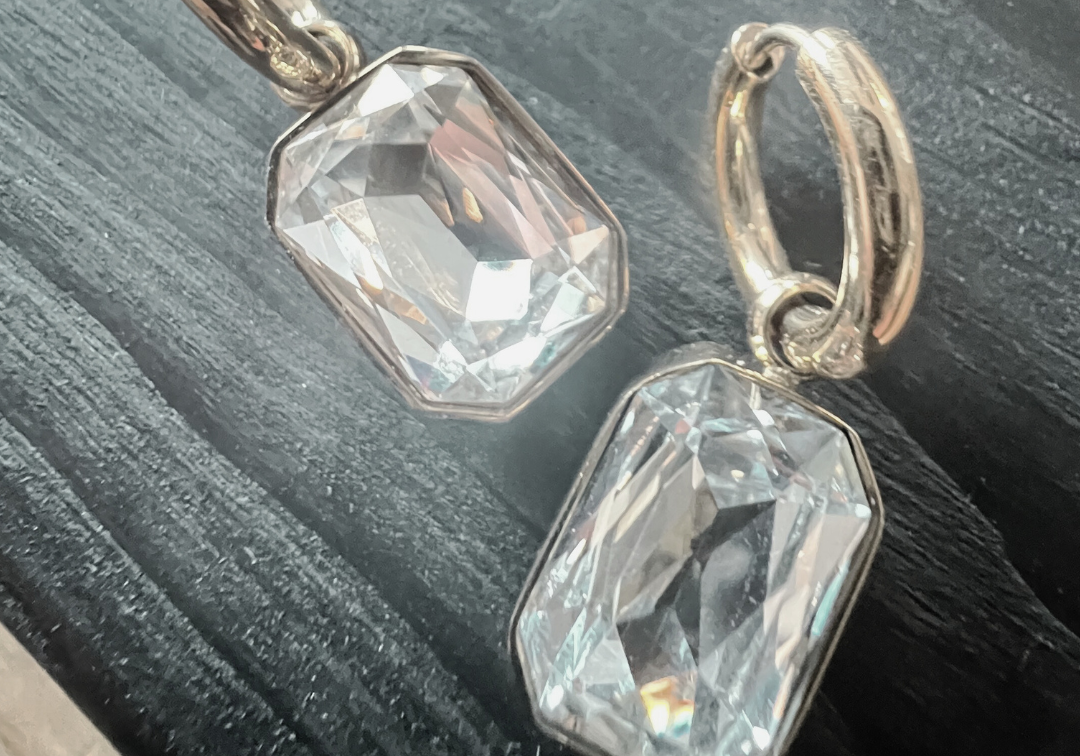 Joy Waterproof Statement Clear CZ Huggie 18K Gold Plating, DNSK Copenhagen