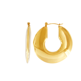 Courage Waterproof U-Turn Statement Earring 18K Gold Plating