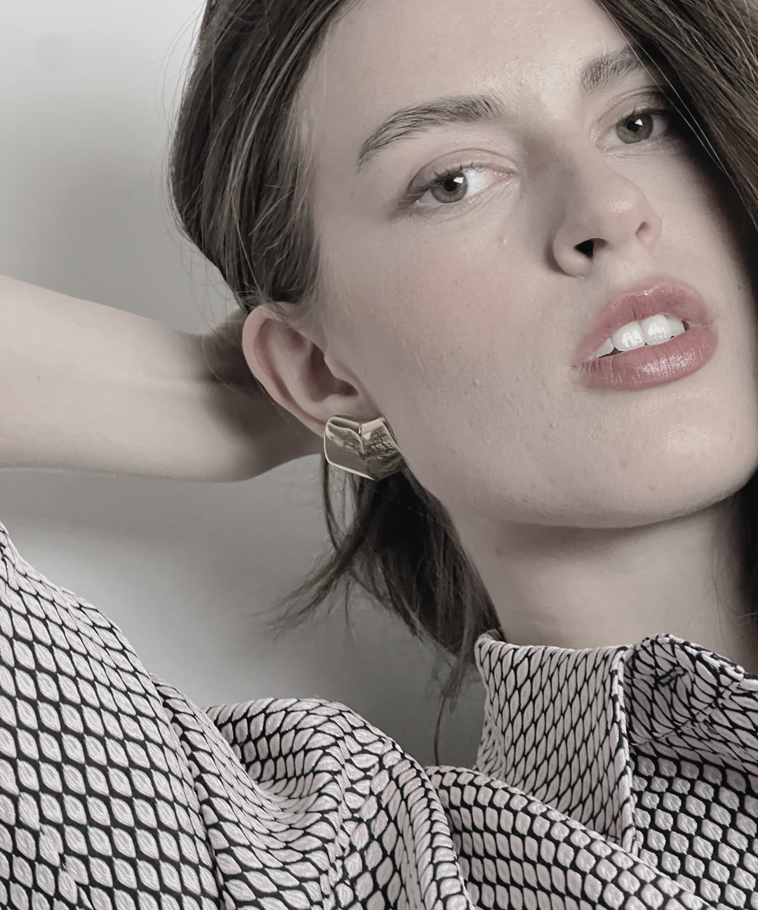 Courage Waterproof Wide Statement Earring 18K Gold Plating, DNSK Copenhagen