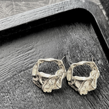 Courage Wasserfester  Offener kreisförmiger Post-Ohrring Versilbert