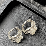 Courage Wasserfester  Offener kreisförmiger Post-Ohrring Versilbert