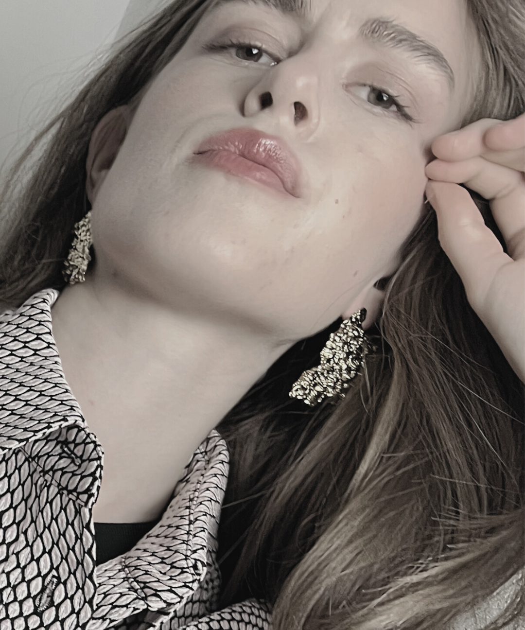 Courage Waterproof  Triangle Statement Earring 18K Gold Plating, DNSK Copenhagen