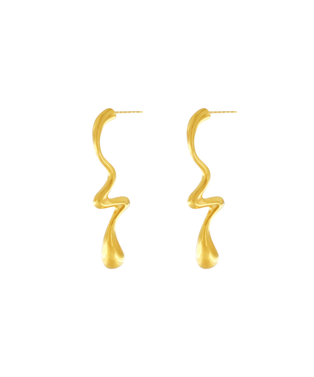 Courage Waterproof Long Statement Lucky Earring 18K Gold Plating, DNSK Copenhagen