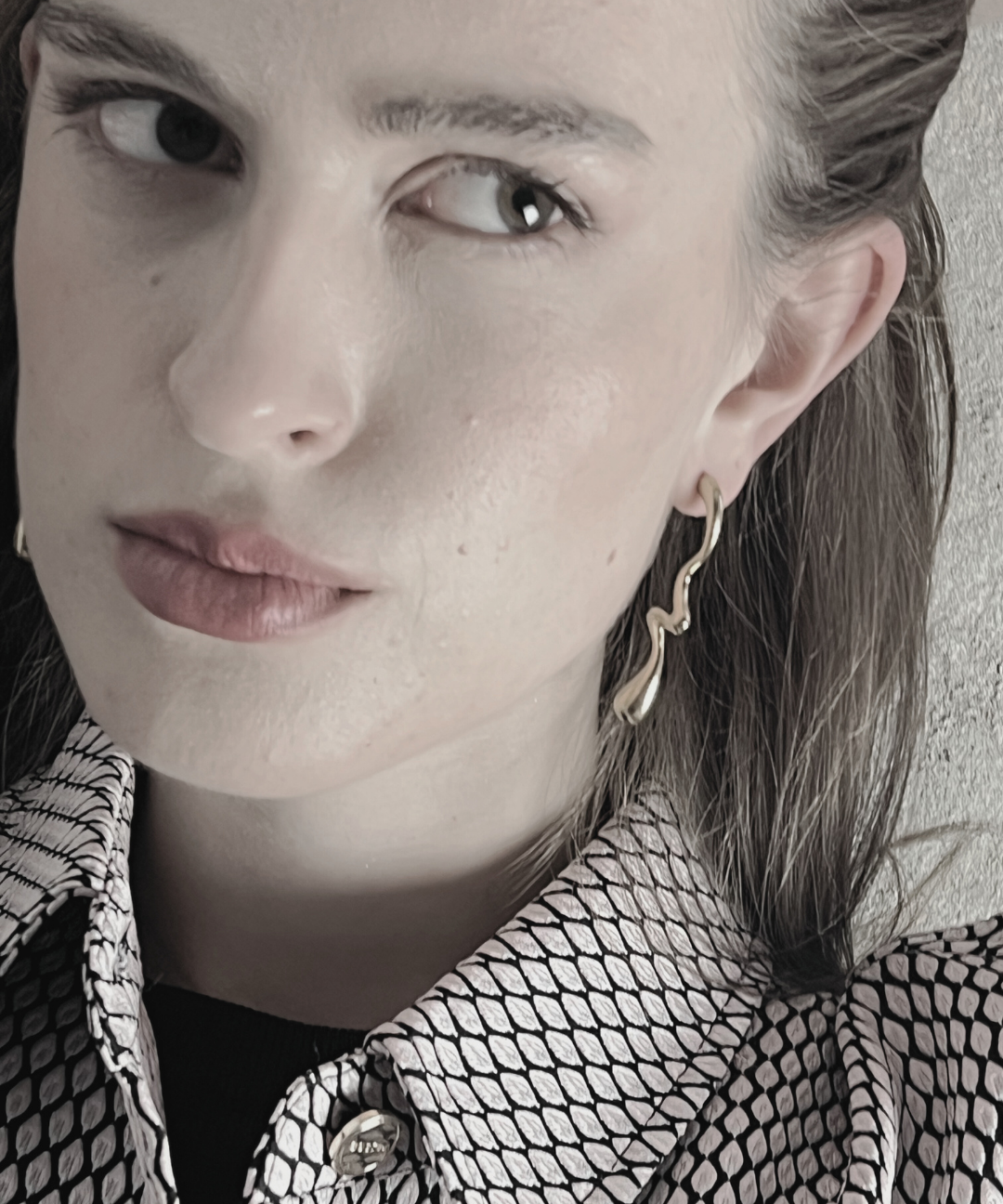 Courage Waterproof Long Statement Lucky Earring 18K Gold Plating, DNSK Copenhagen
