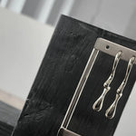Courage Waterproof Long Statement Lucky Earring Silver Plating, DNSK Copenhagen