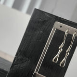 Courage Waterproof Long Statement Lucky Earring Silver Plating, DNSK Copenhagen