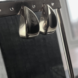 Courage Wasserfester 3D Spiegel Statement-Ohrring 18K Goldplattierung