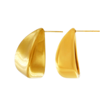 Courage Wasserfester 3D Spiegel Statement-Ohrring 18K Goldplattierung