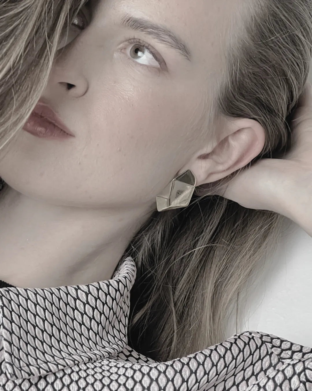 Courage Waterproof Geometric Statement Earring 18K Gold Plating, DNSK Copenhagen