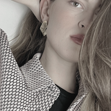 Courage Wasserfester Geometrischer Statement-Ohrring 18K Goldplattierung