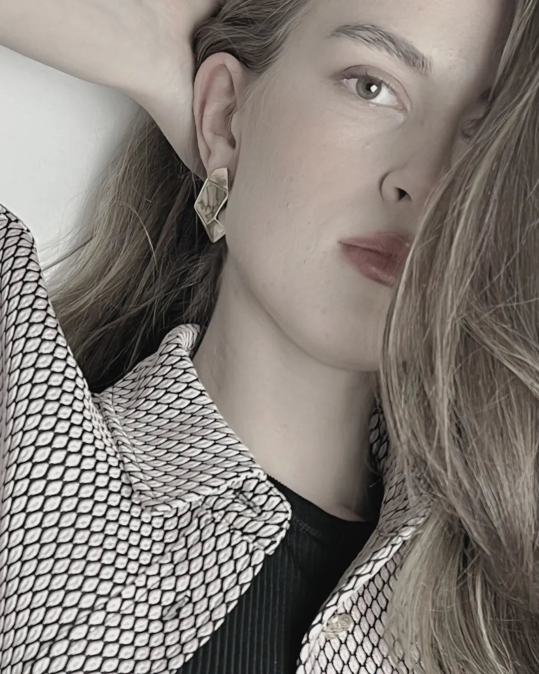 Courage Waterproof Geometric Statement Earring 18K Gold Plating, DNSK Copenhagen