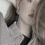 Courage Waterproof Geometric Statement Earring 18K Gold Plating, DNSK Copenhagen