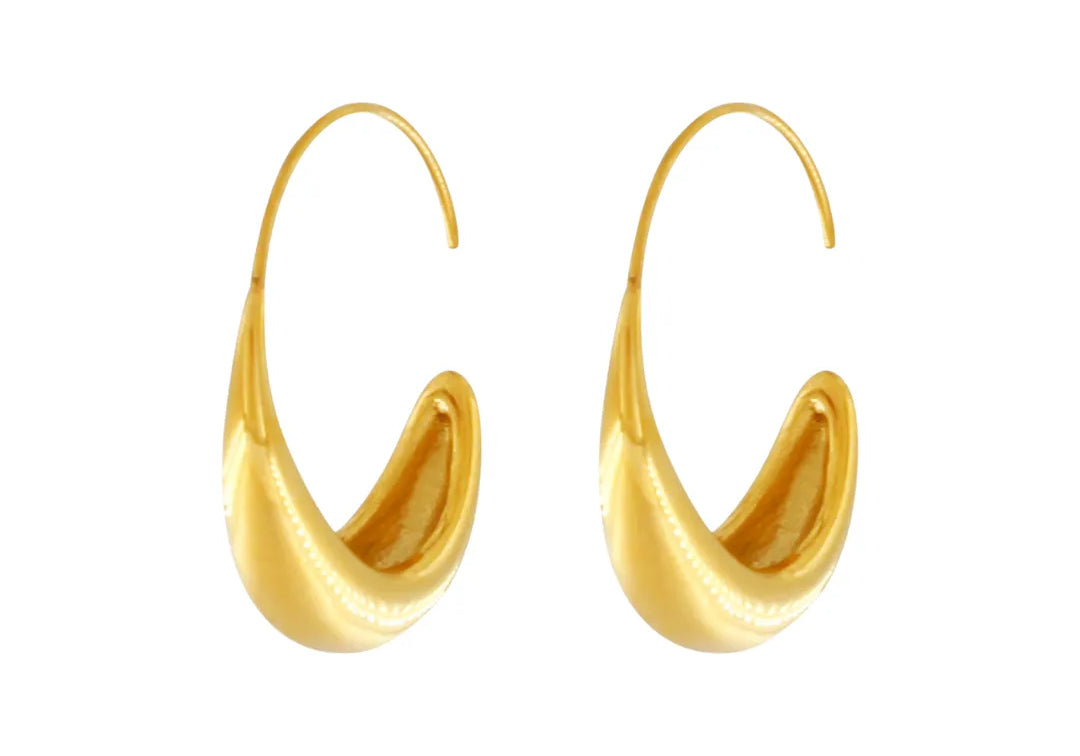 Passion Waterproof Smooth Hoop Plaquage or 18K, DNSK Copenhagen
