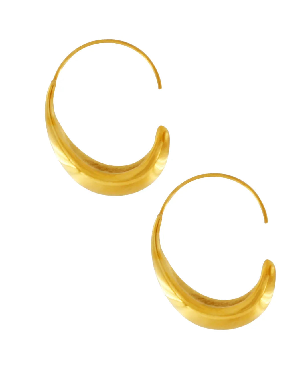 Passion Waterproof Smooth Hoop 18K Gold Plating, DNSK Copenhagen