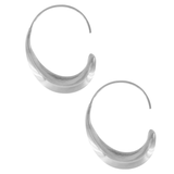 Passion Waterproof Smooth Hoop Silver Plating