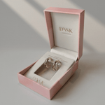 Joy Waterproof Clear CZ Double Hoop Earring 18K Gold Plating In BOX -DNSK Copenhagen