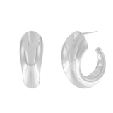 Courage Wasserfester Chunky Curve Ohrring Versilbert