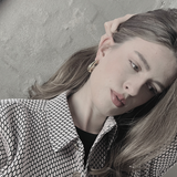 Courage Wasserfester Chunky Curve Ohrring Versilbert