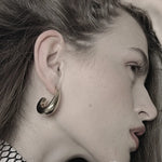 Courage Waterproof Chunky Curve Earring Silver Plating, DNSK Copenhagen