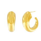 Courage Wasserfester Chunky Curve Ohrring 18K Goldplattierung