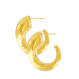 Courage Wasserfester Chunky Curve Ohrring 18K Goldplattierung