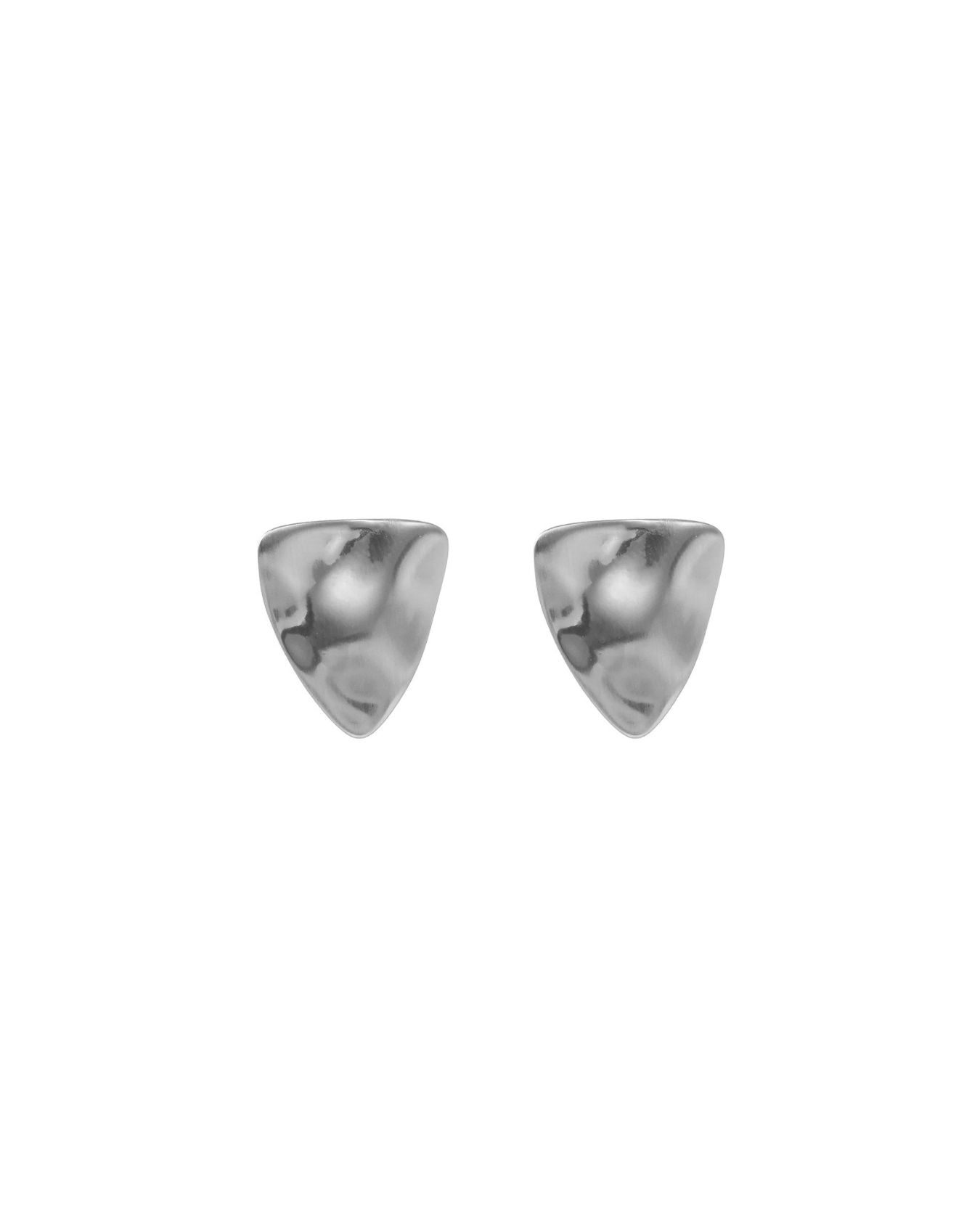 FRIDA Waterproof Silver Stainless Steel Post Earring - Brushed Finish