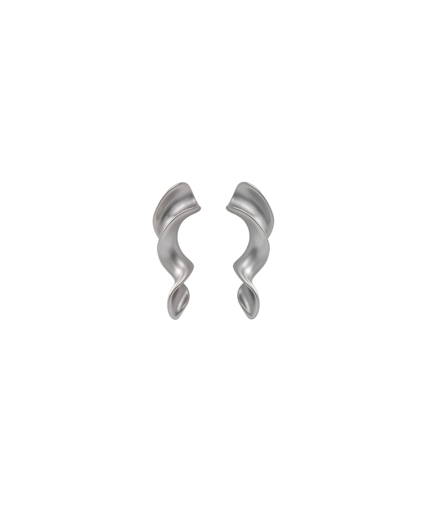 Orecchini in acciaio inossidabile argento INGRID Waterproof - Finitura Brushed