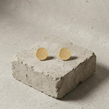 TYRA Waterproof 18K Gold Plated Post Earrings – Sanded Stainless Steel