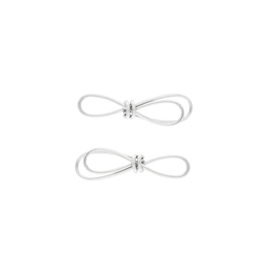 Passion Waterproof Minimalistic Bow Earring Silver Plating