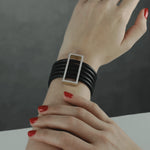 Alaya Open Square Bracelet Silver Plating -DNSK Copenhagen