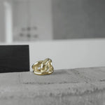 Courage Waterproof Chunky Link Statement Ring 18K Gold Plating -DNSK Copenhagen