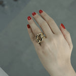 Courage Waterproof Chunky Link Statement Ring 18K Gold Plating -DNSK Copenhagen