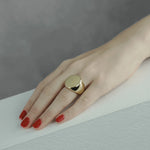 Courage Waterproof Chunky Signet Statement Ring 18K Gold Plating -DNSK Copenhagen