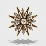 Ingunn 8 Star Button Cover Size 14mm Gold Plating