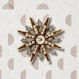 Ingunn 8 Star Button Cover Size 14mm Gold Plating