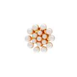 Ingunn Flower Pearl Button Cover 14mm Gold Plating