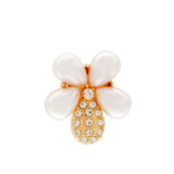 Ingunn 5 Leaf Button Cover 14mm Gold Plating