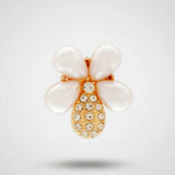 Ingunn 5 Leaf Button Cover 14mm Gold Plating