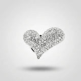 Ingunn Hart CZ Knopbedekking 14mm Verzilverd