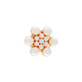 Ingunn Parel Margriet Knoopkapje 14mm Verguld