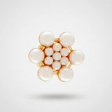 Ingunn Parel Margriet Knoopkapje 14mm Verguld